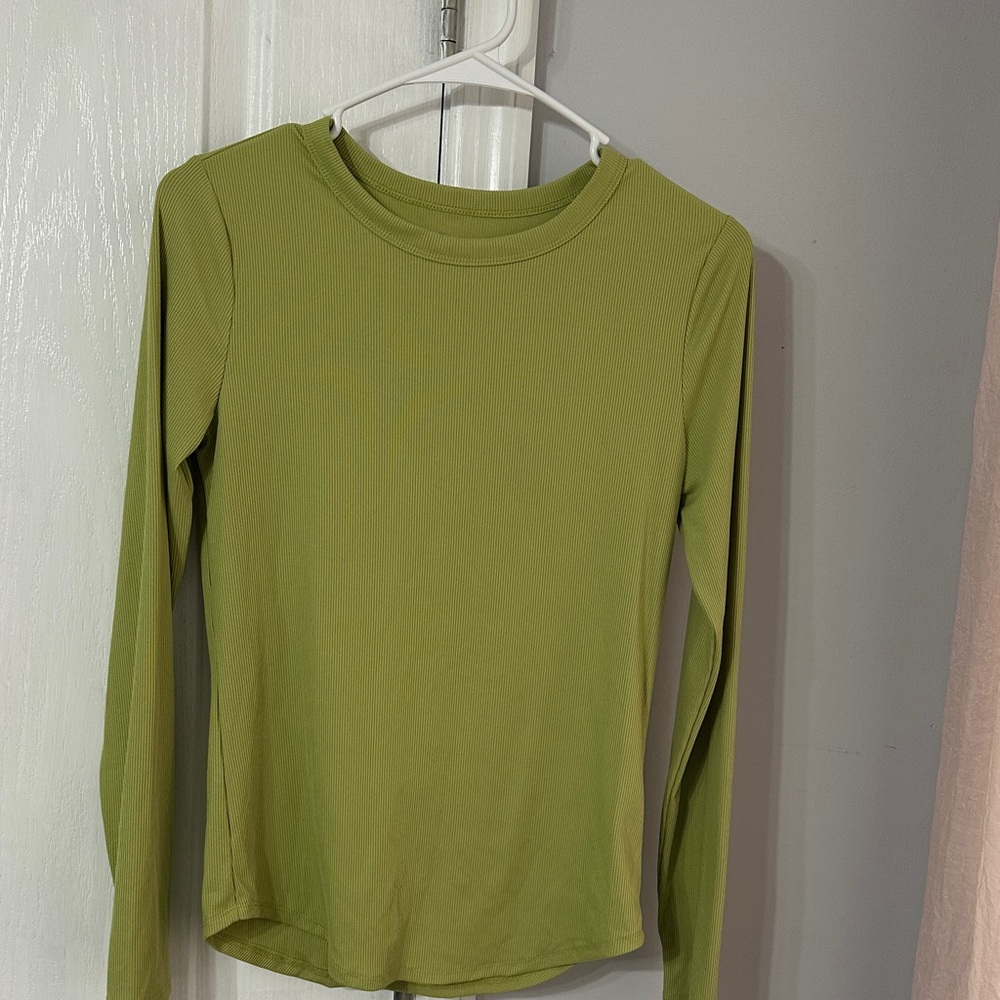 No Boundaries Olive Green Long Sleeve Tee